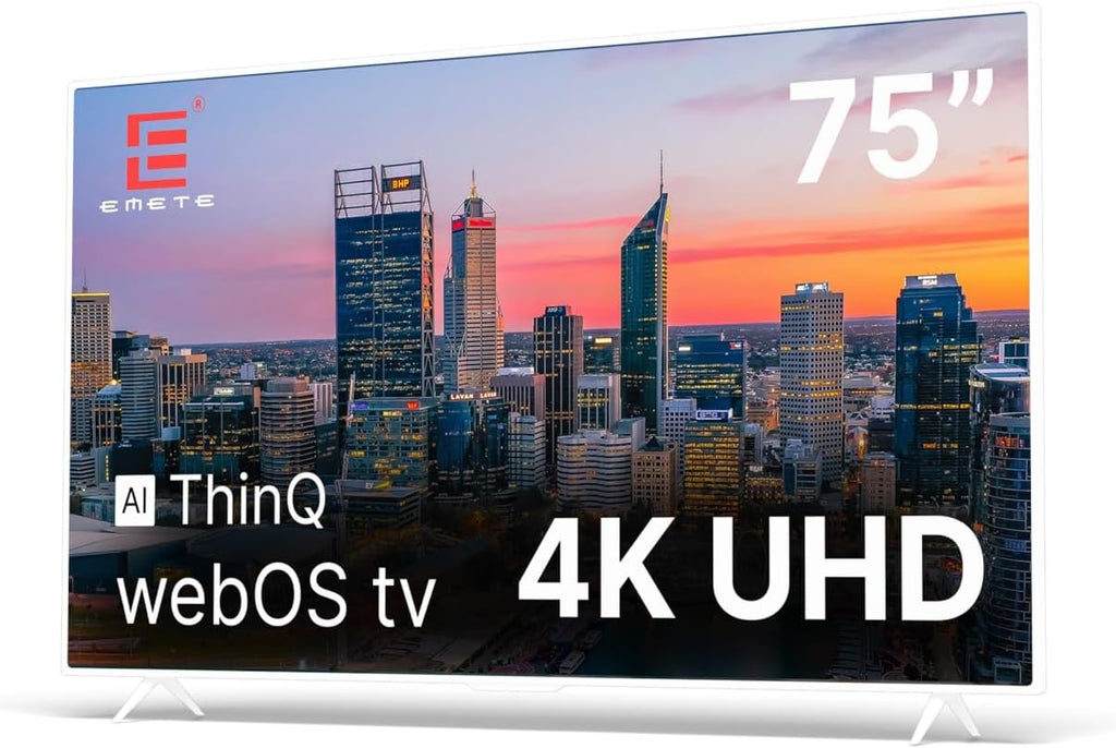 EMETE 75″ Frameless UHD Smart WebOS TV