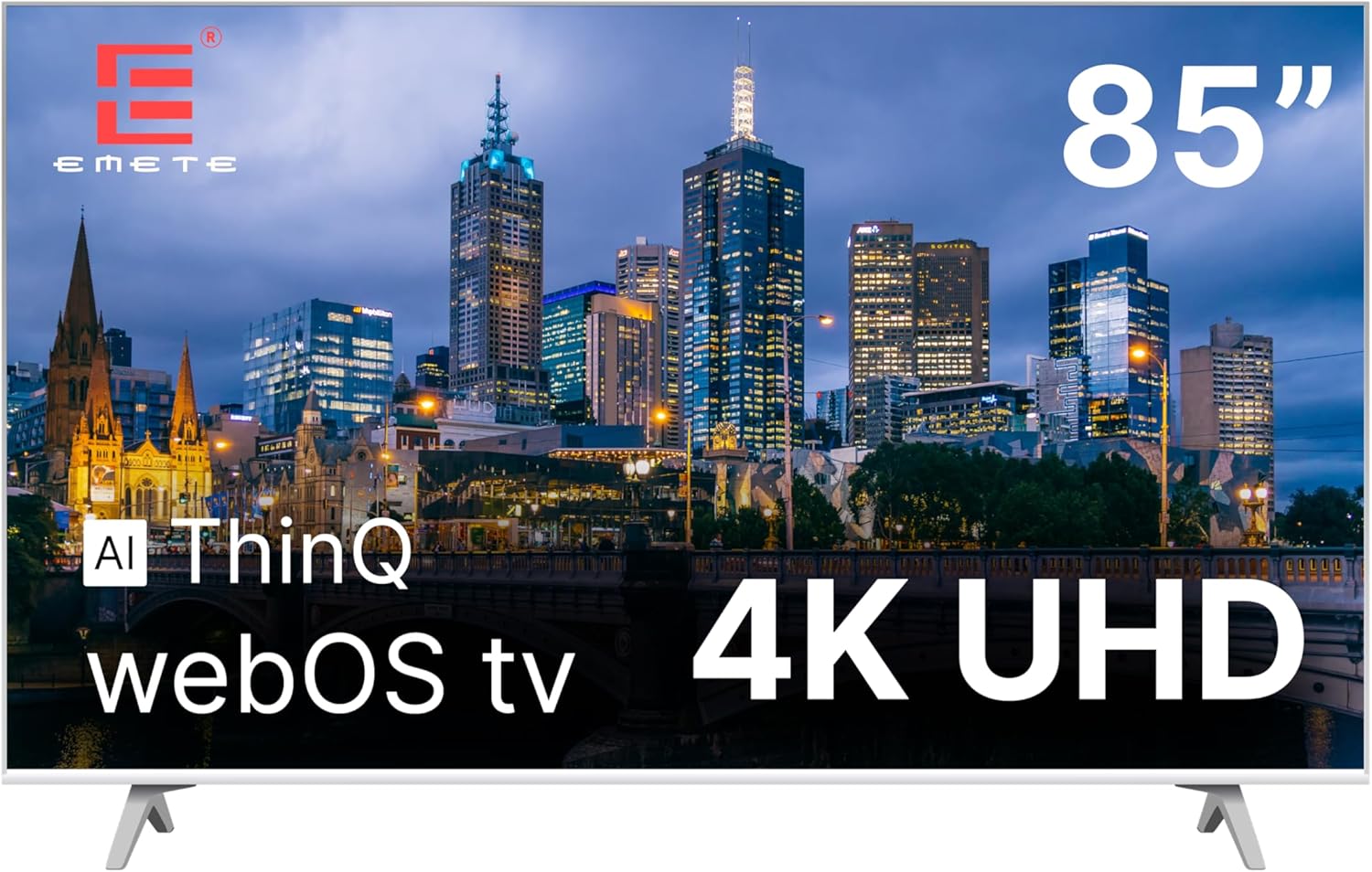 EMETE 85″ Frameless UHD Smart WebOS TV