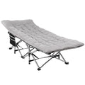 Artiss Folding Bed With Mattress Heavy Duty Grey 185CM