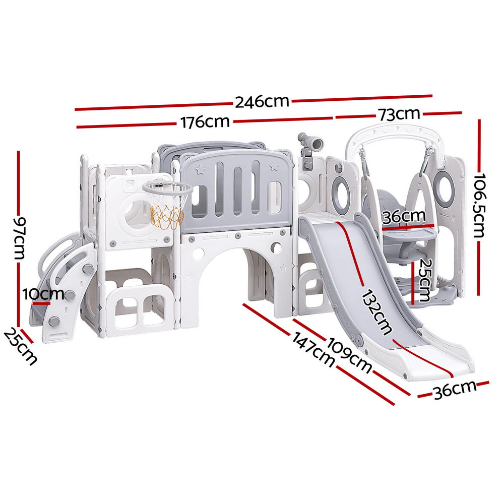Keezi 4-in-1 play set - Grey