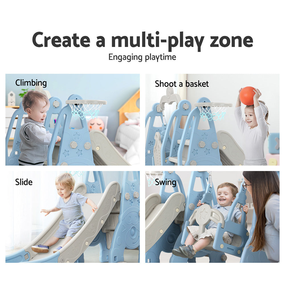 Keezi Slide and Swing Set - Blue