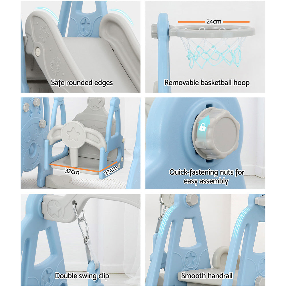 Keezi Slide and Swing Set - Blue