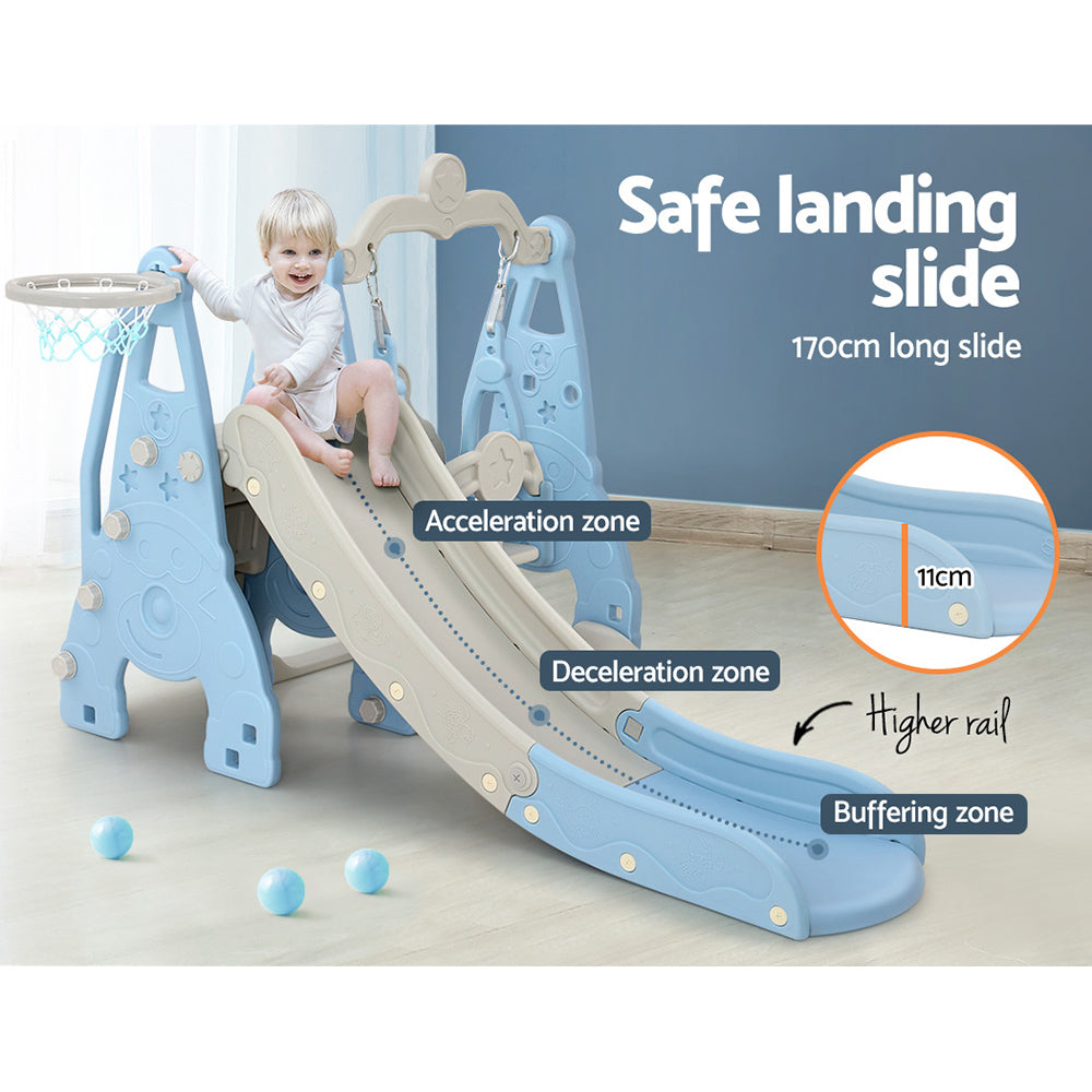 Keezi Slide and Swing Set - Blue