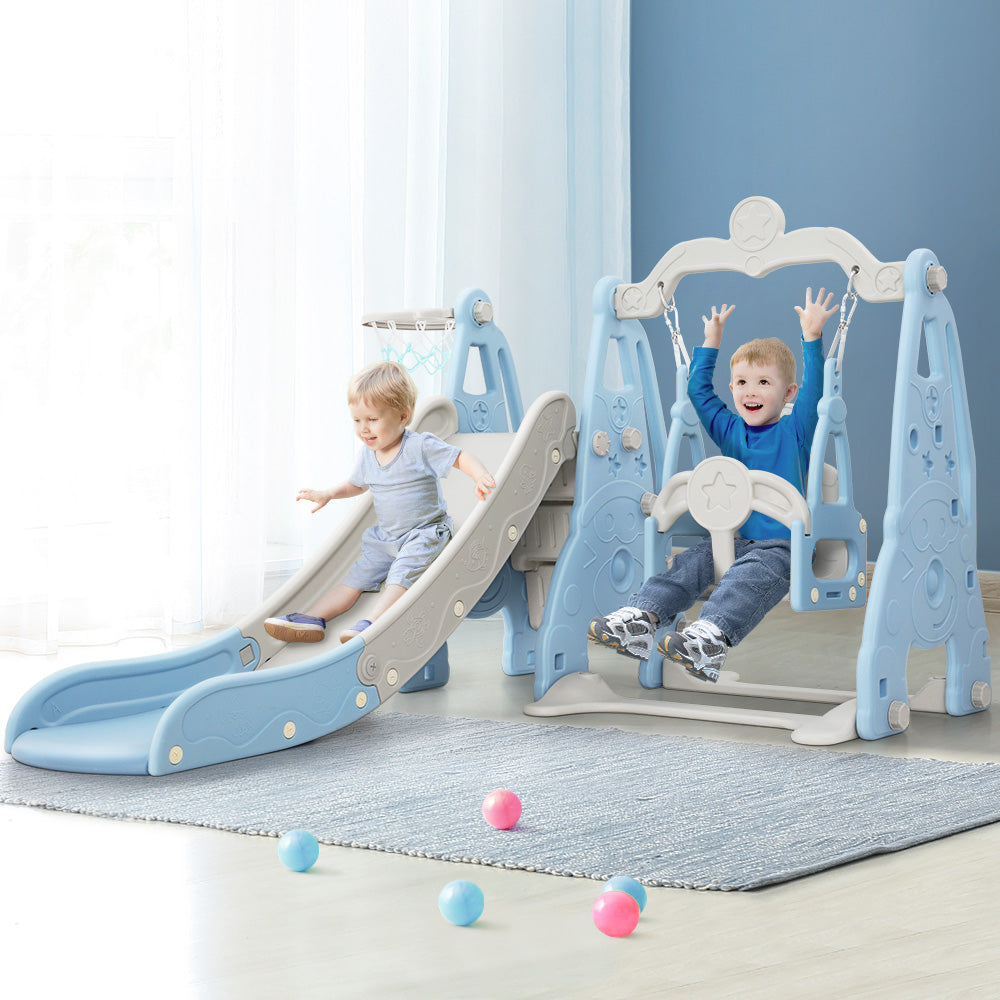 Keezi Slide and Swing Set - Blue