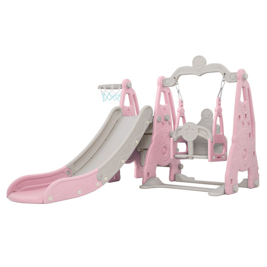 Keezi Slide and Swing Set - Pink