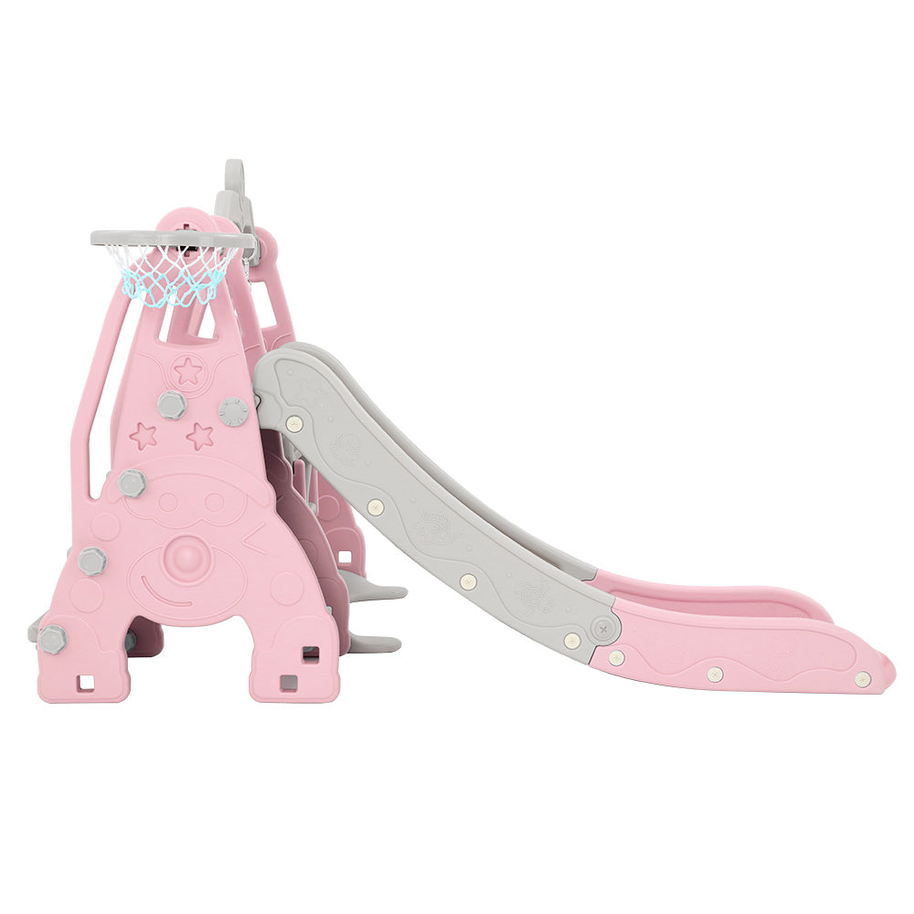 Keezi Slide and Swing Set - Pink