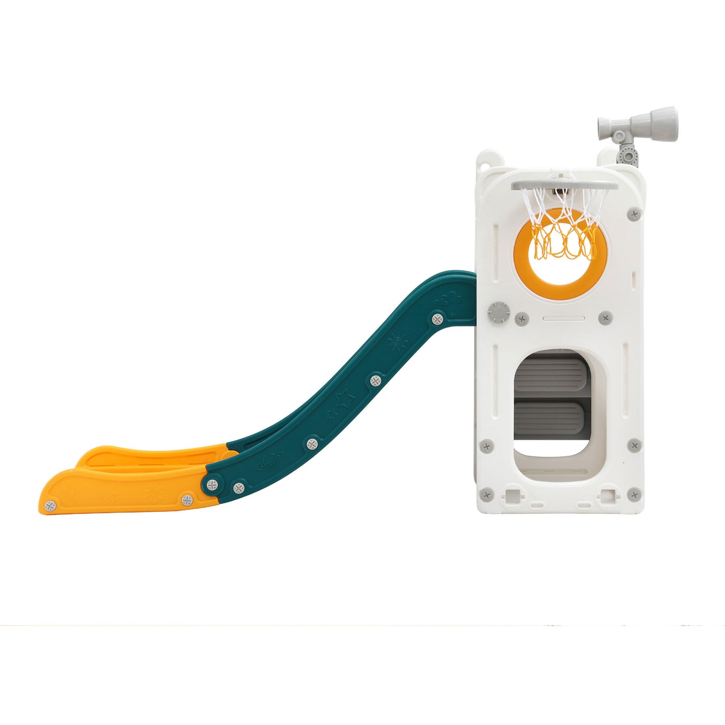 Keezi Slide and Basketball Hoop - Teal