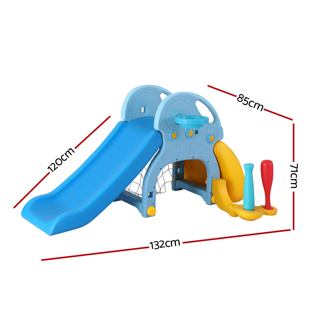 Keezi Slide and Baseball Set - Blue