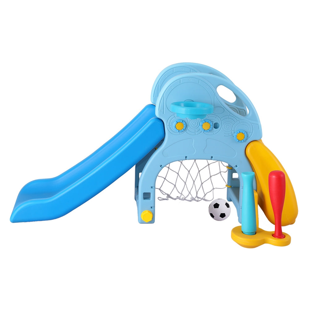 Keezi Slide and Baseball Set - Blue