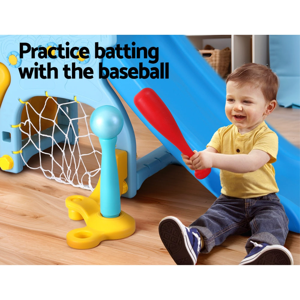 Keezi Slide and Baseball Set - Blue
