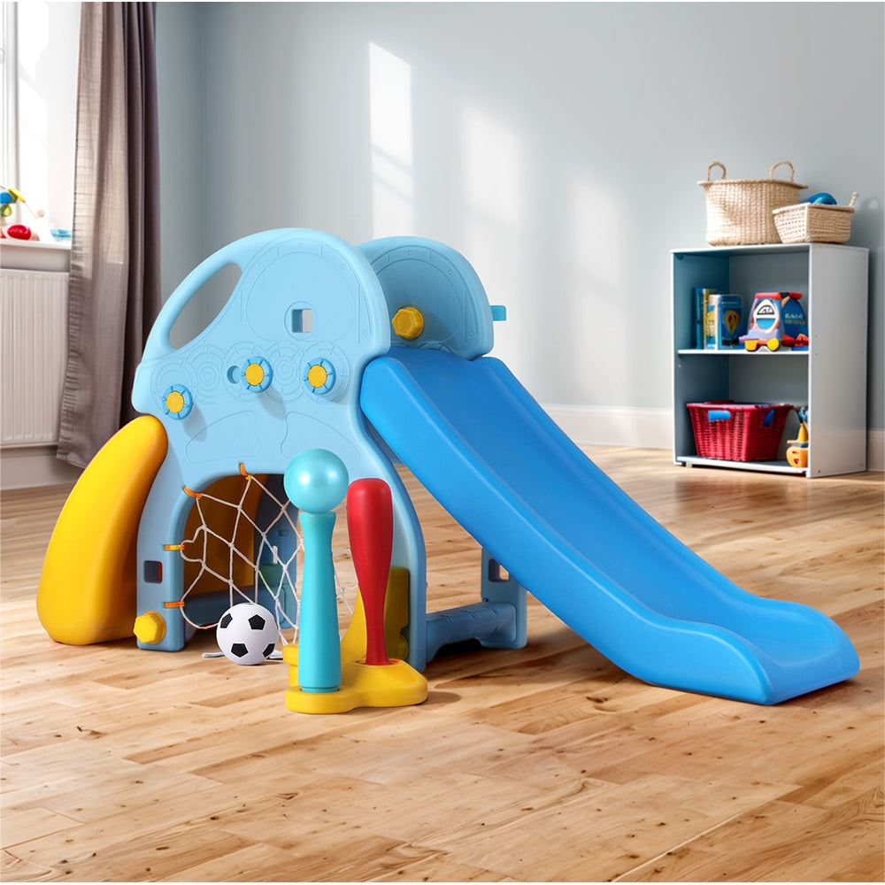 Keezi Slide and Baseball Set - Blue