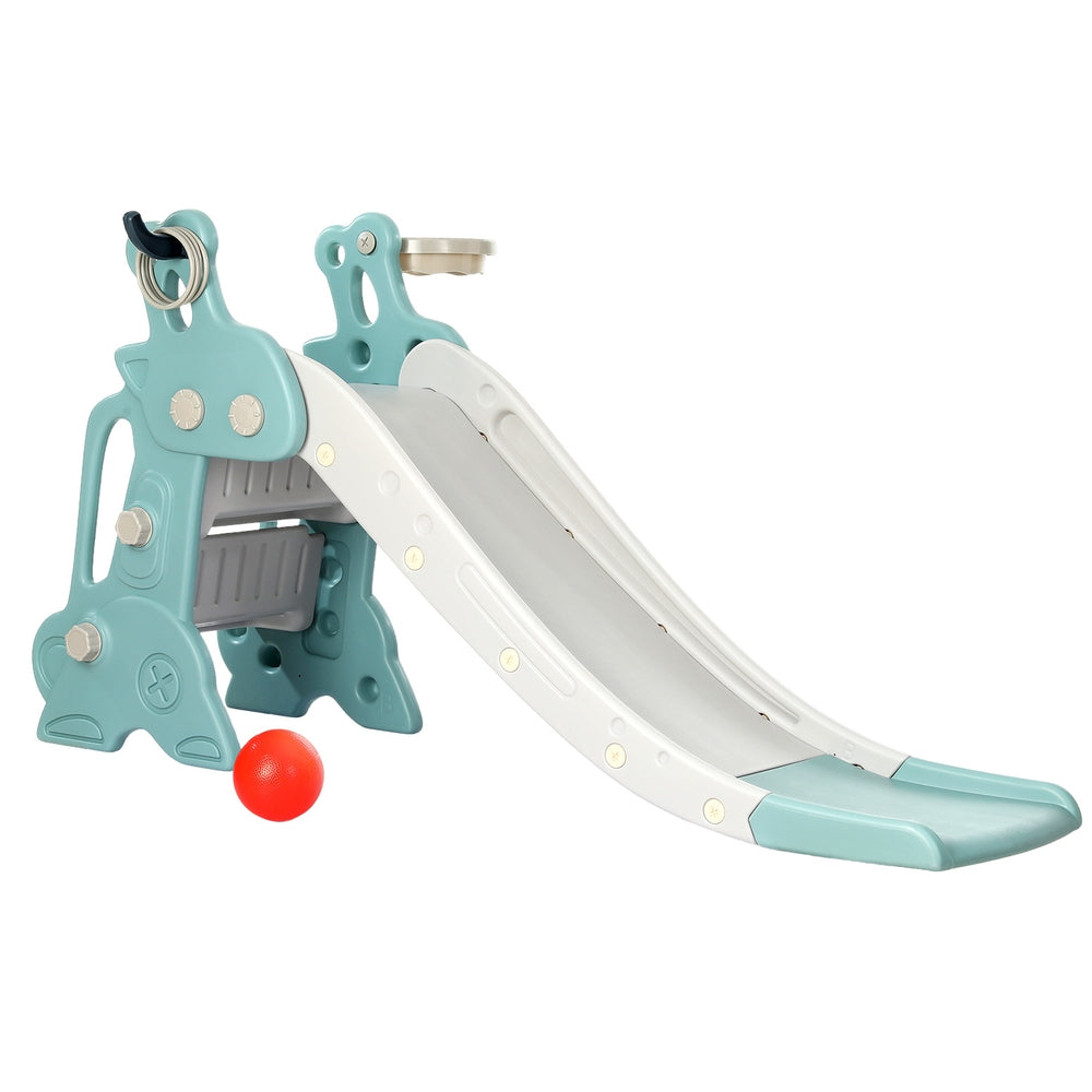 Keezi Slide and Basketball Hoop - Blue