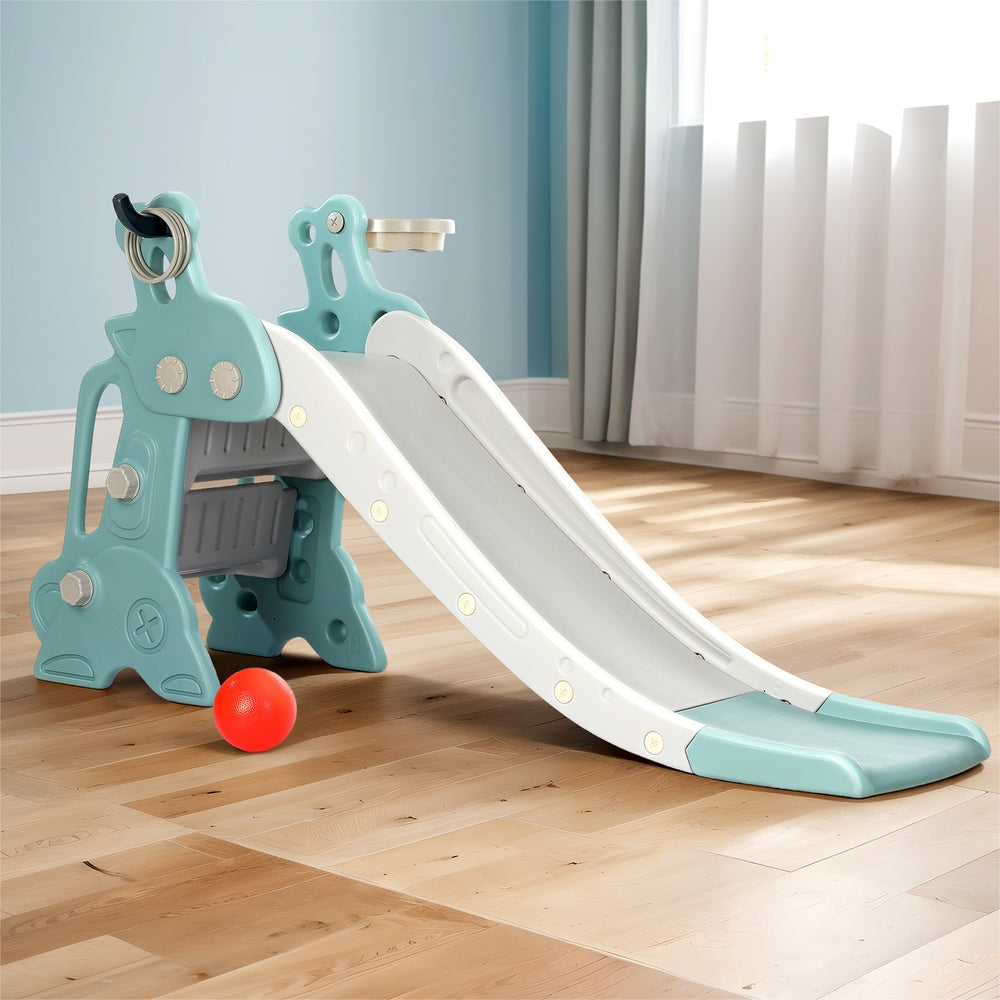 Keezi Slide and Basketball Hoop - Blue