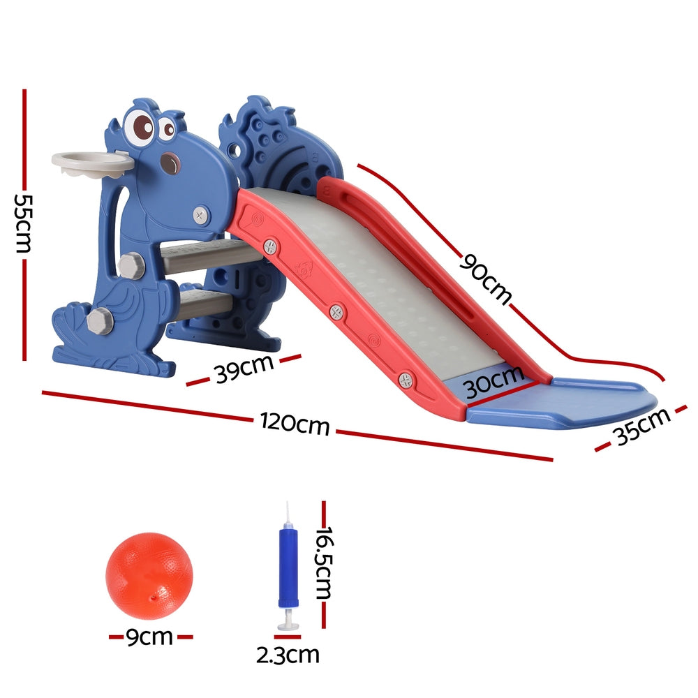 Keezi Slide and Basketball Hoop - Blue