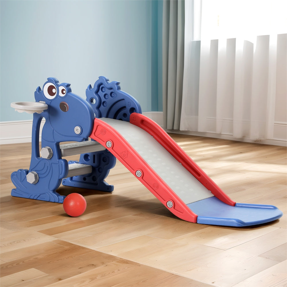 Keezi Slide and Basketball Hoop - Blue