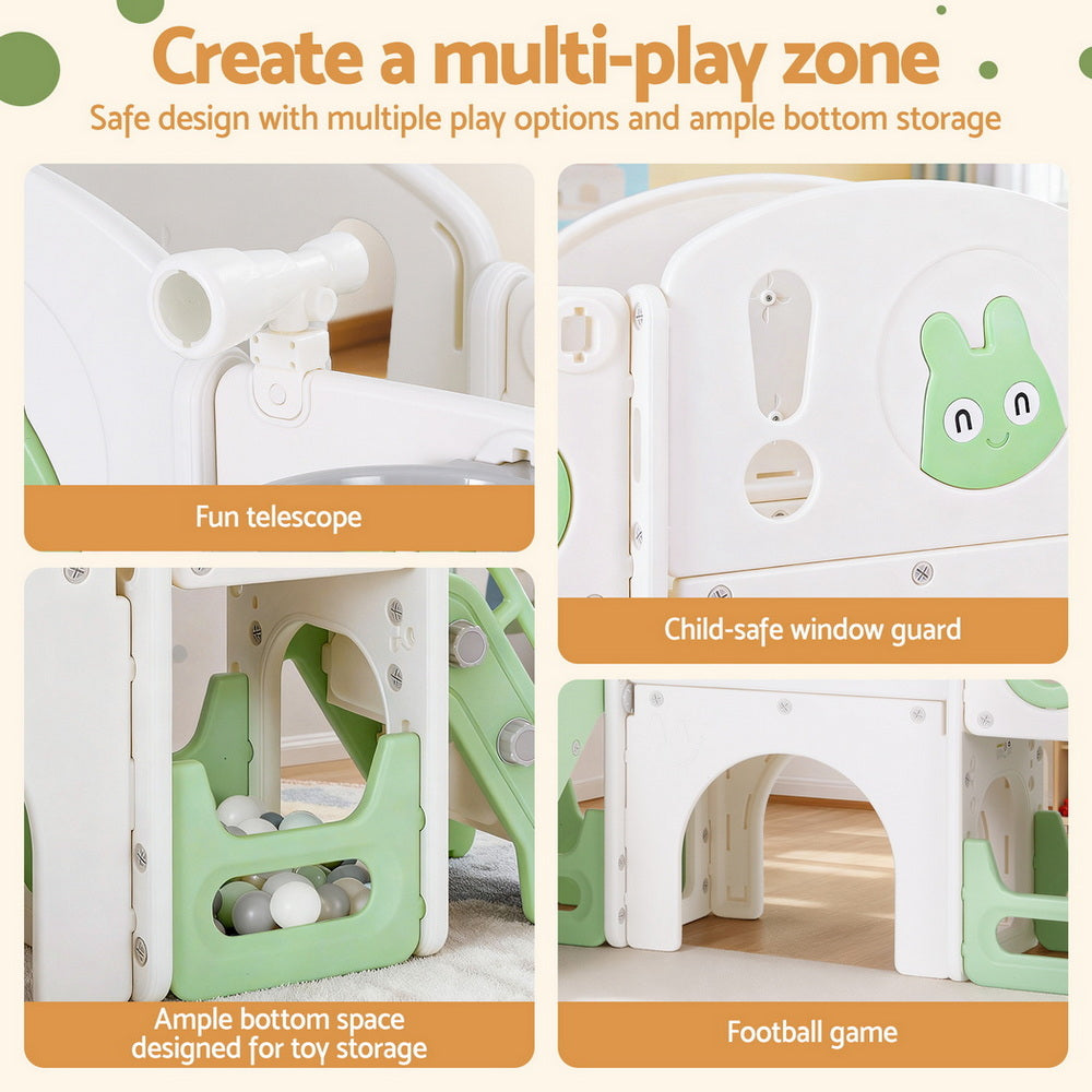 Keezi 3-in-1 play set - Green