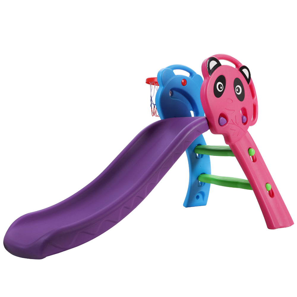 Keezi Slide and Basketball Hoop - Purple