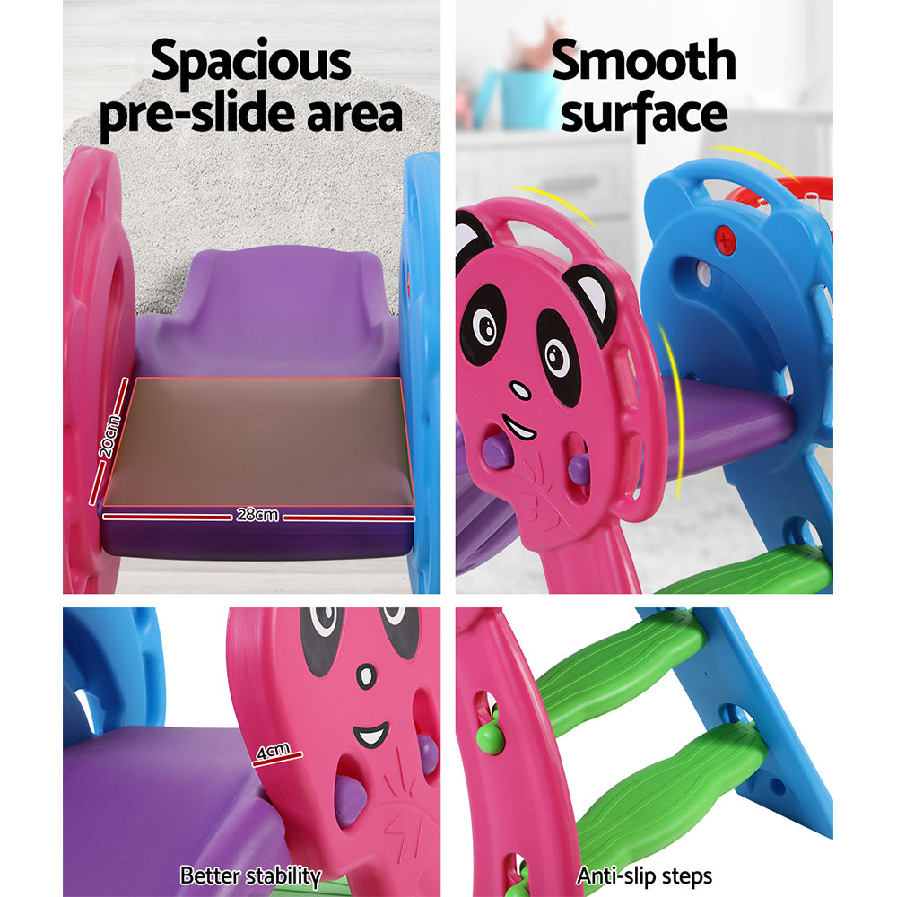 Keezi Slide and Basketball Hoop - Purple