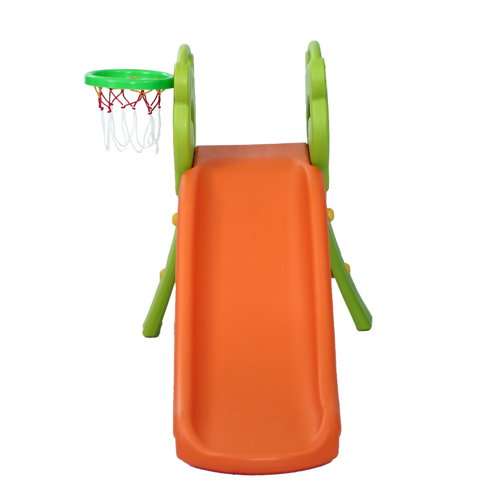 Keezi Slide and Basketball Hoop - Orange