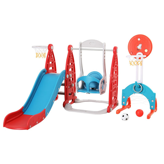 Keezi Slide and Swing Set - Red