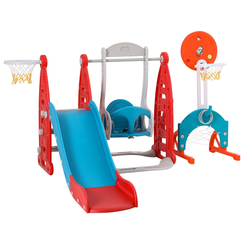 Keezi Slide and Swing Set - Red