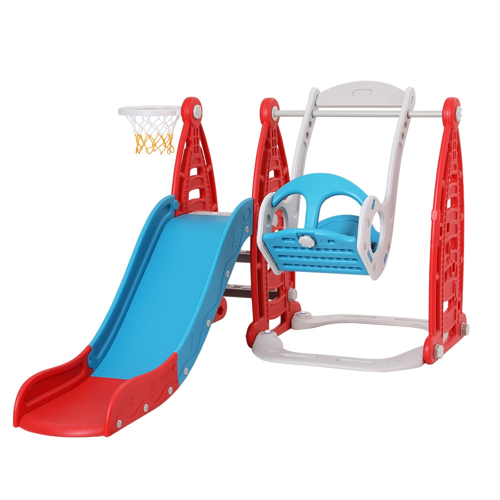Keezi Slide and Swing Set - Red
