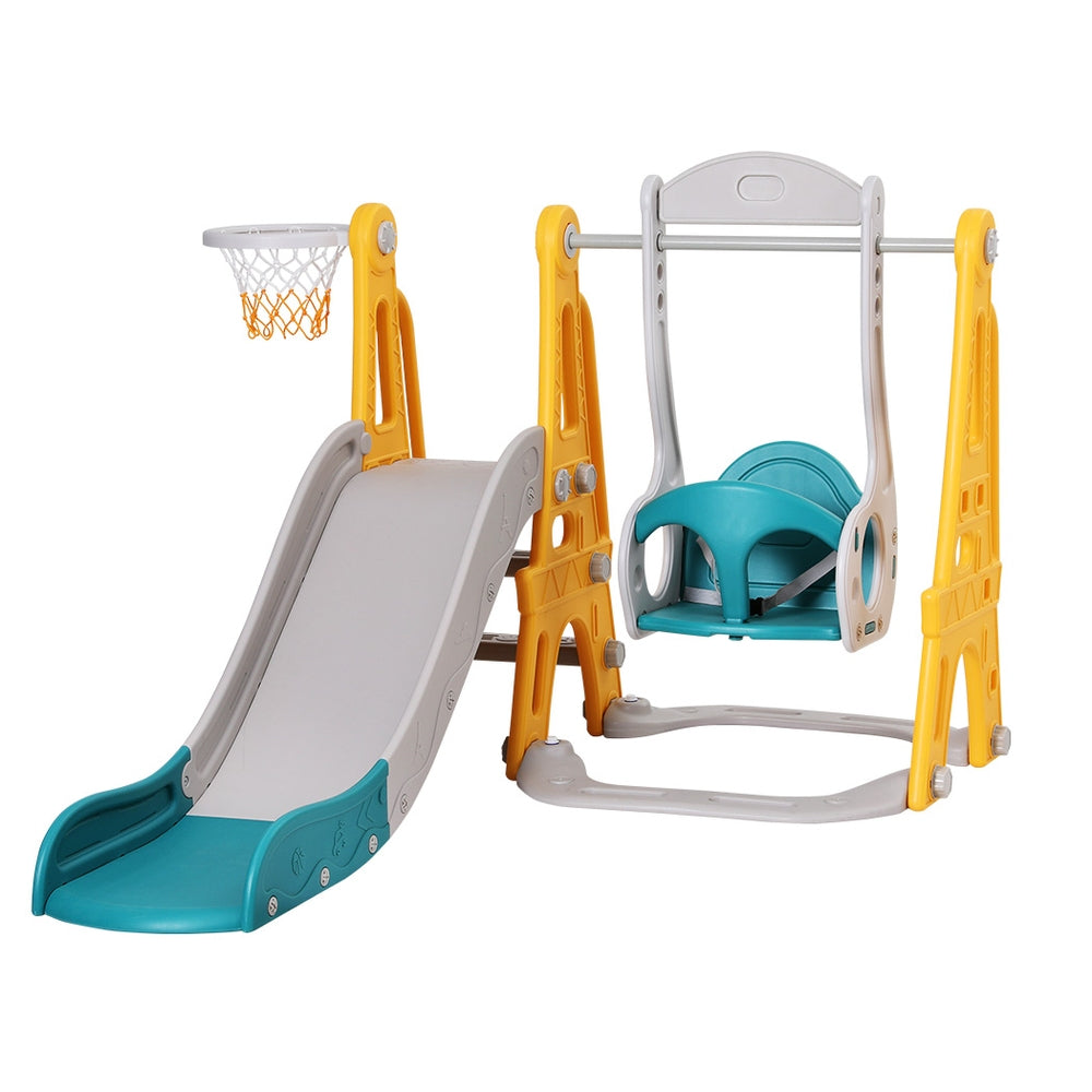 Keezi Slide and Swing Set - Green