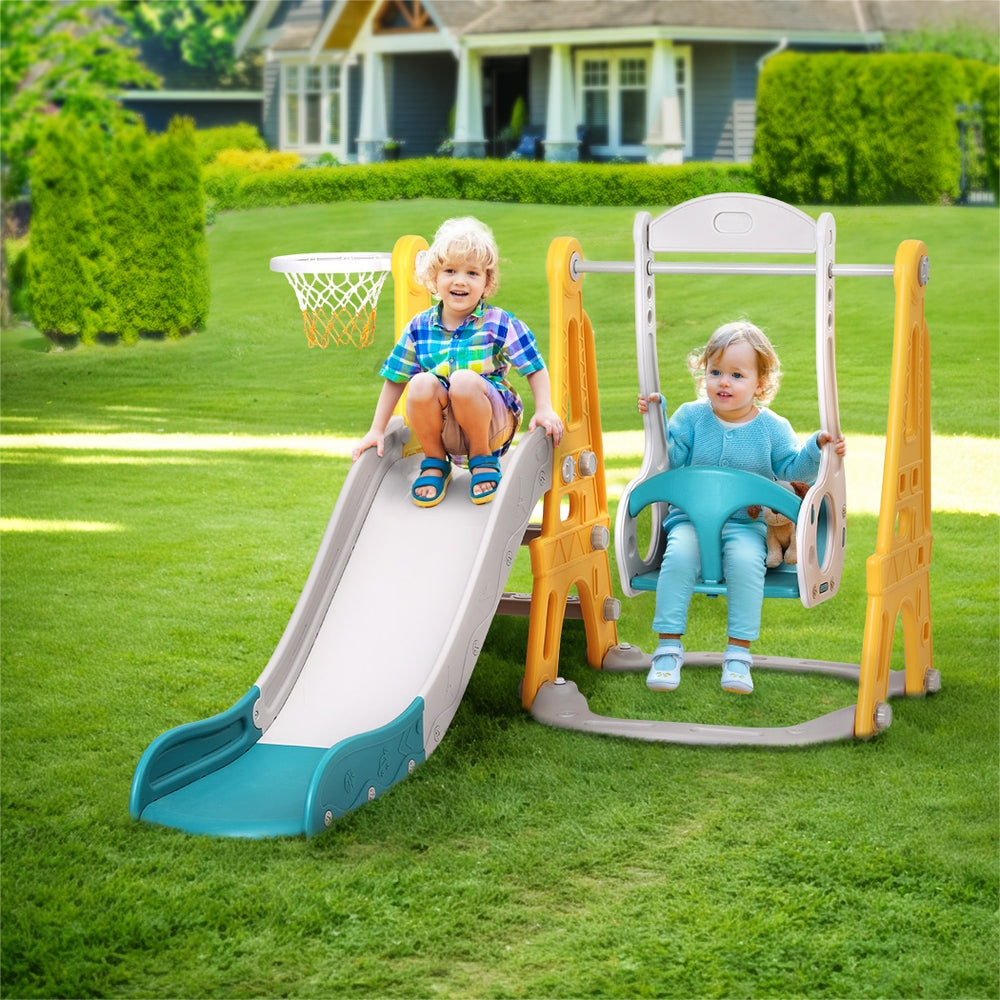 Keezi Slide and Swing Set - Green
