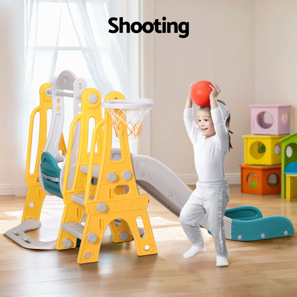 Keezi Slide and Swing Set - Green