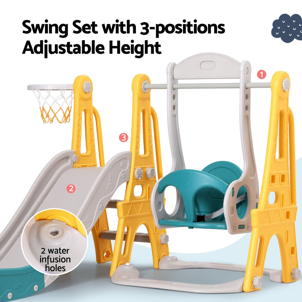 Keezi Slide and Swing Set - Green