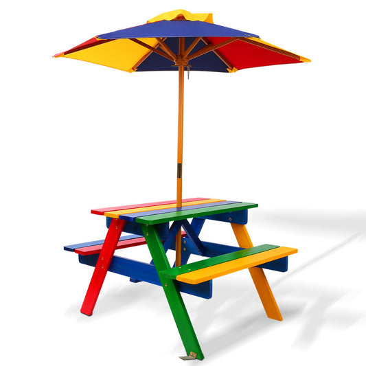 Keezi Kids Outdoor Table Set with Umbrella