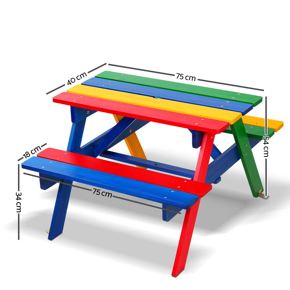 Keezi Kids Outdoor Table Set with Umbrella
