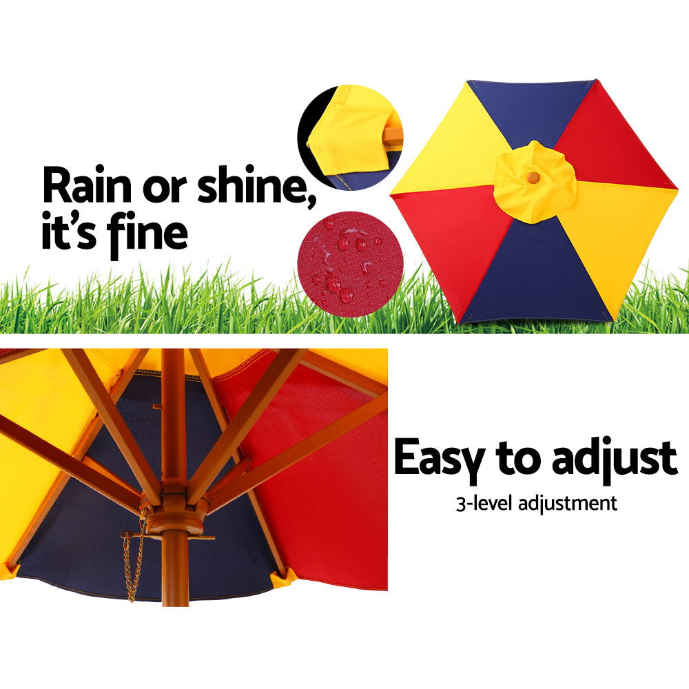 Keezi Kids Outdoor Table Set with Umbrella