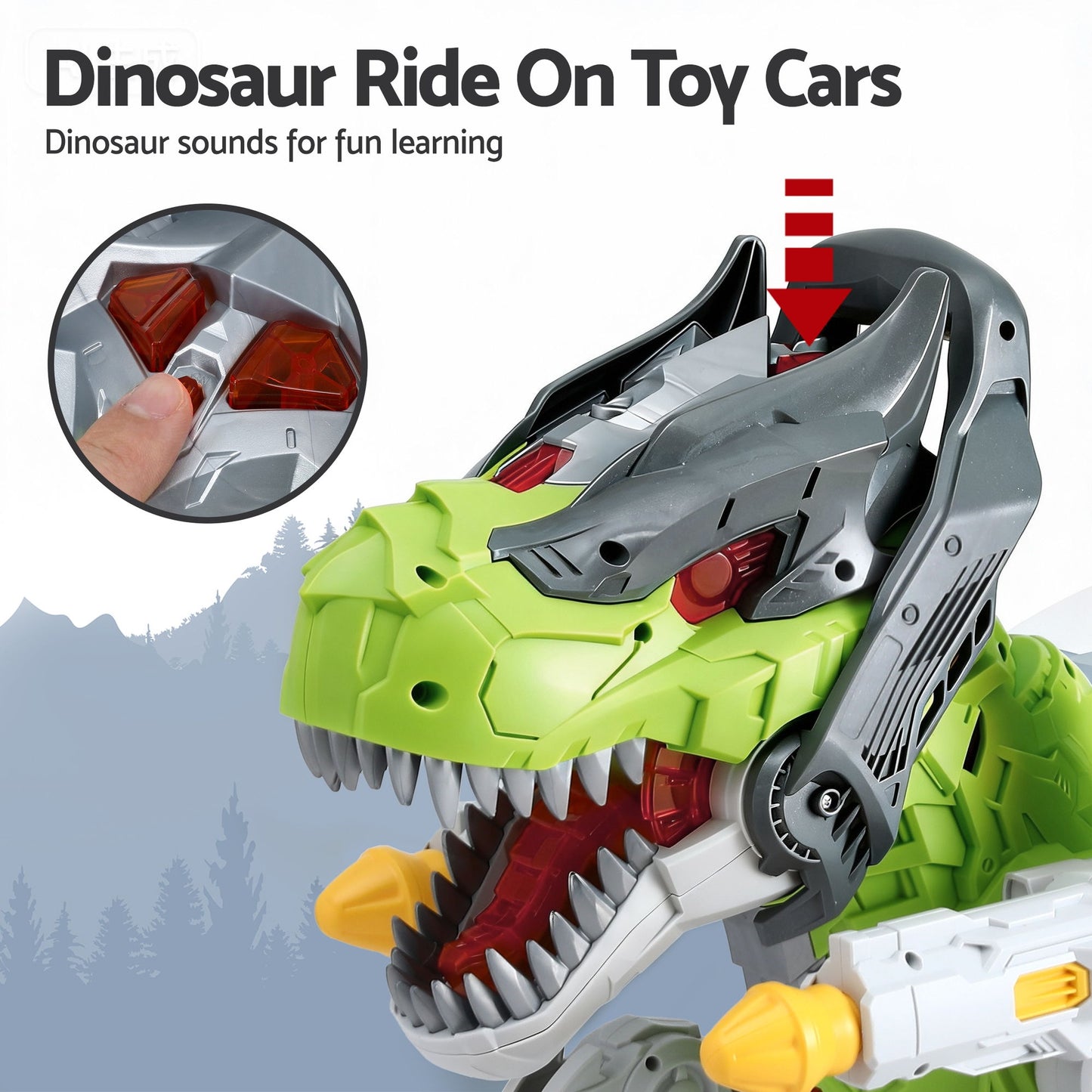 Ride-On Toy Dinosaur Car