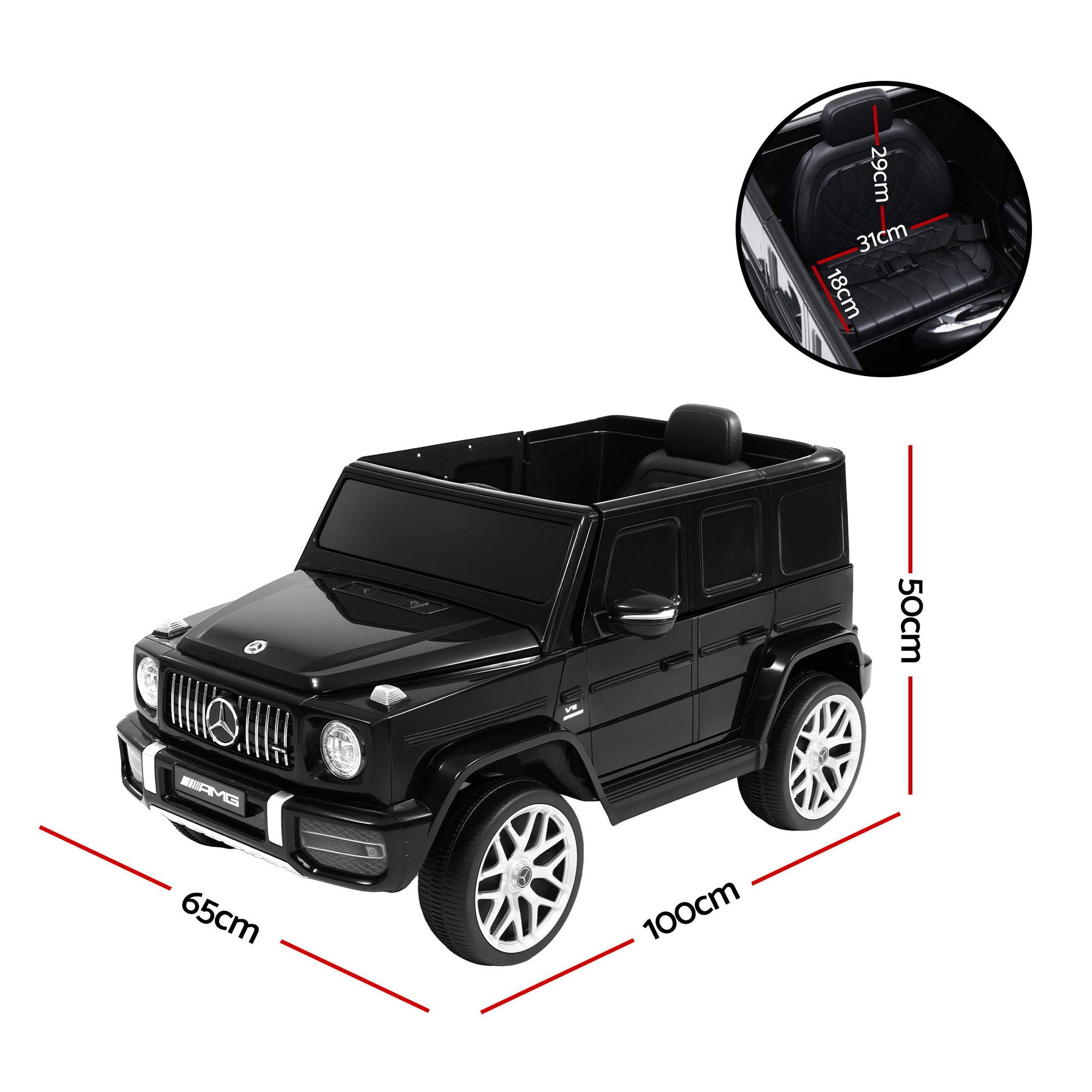 Kids Electric Ride On Car Mercedes-Benz Licensed AMG G63 Toy Cars 12V Black