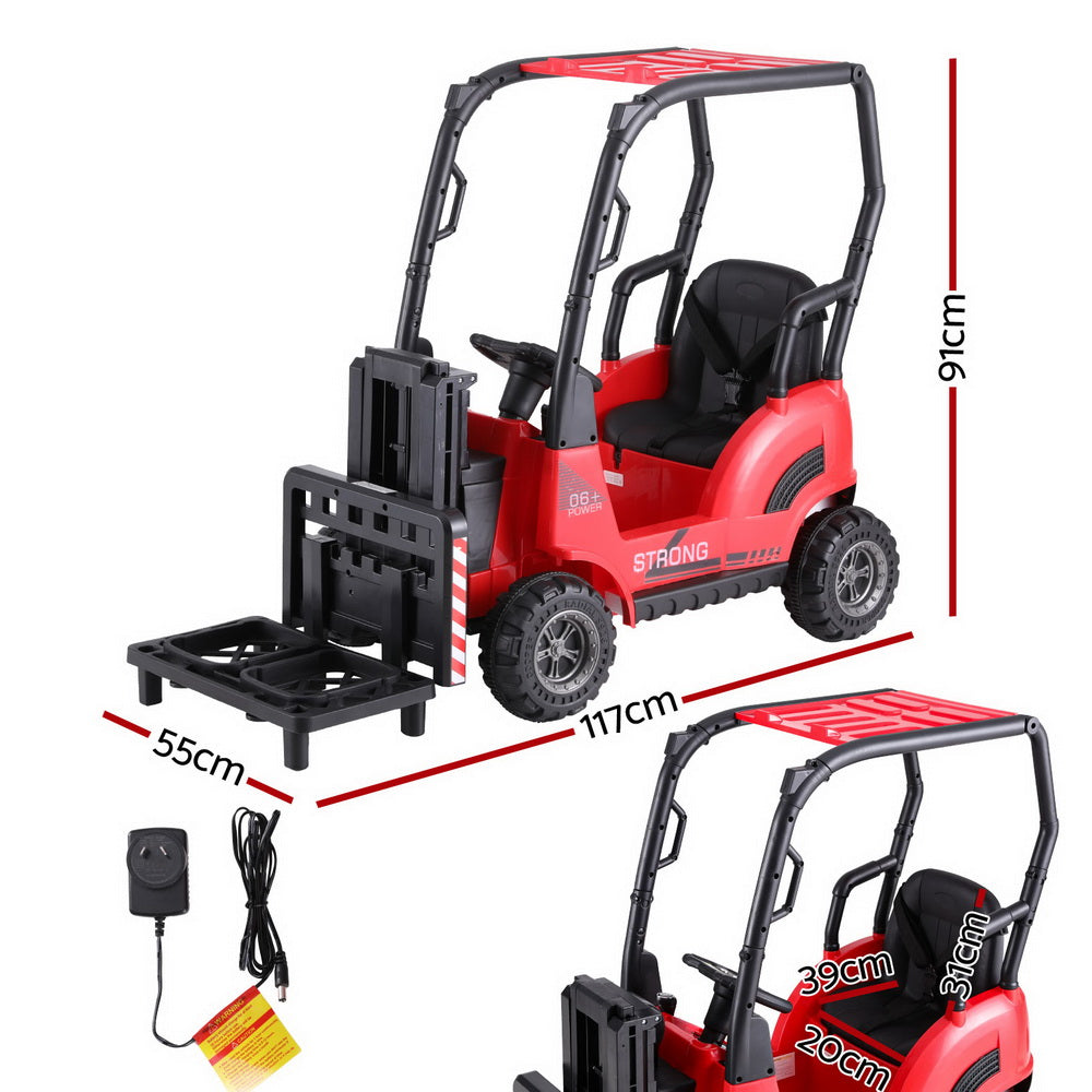 Ride-On Electric Forklift Loader 12V Red