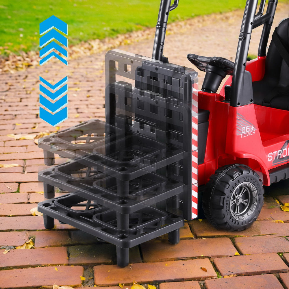 Ride-On Electric Forklift Loader 12V Red