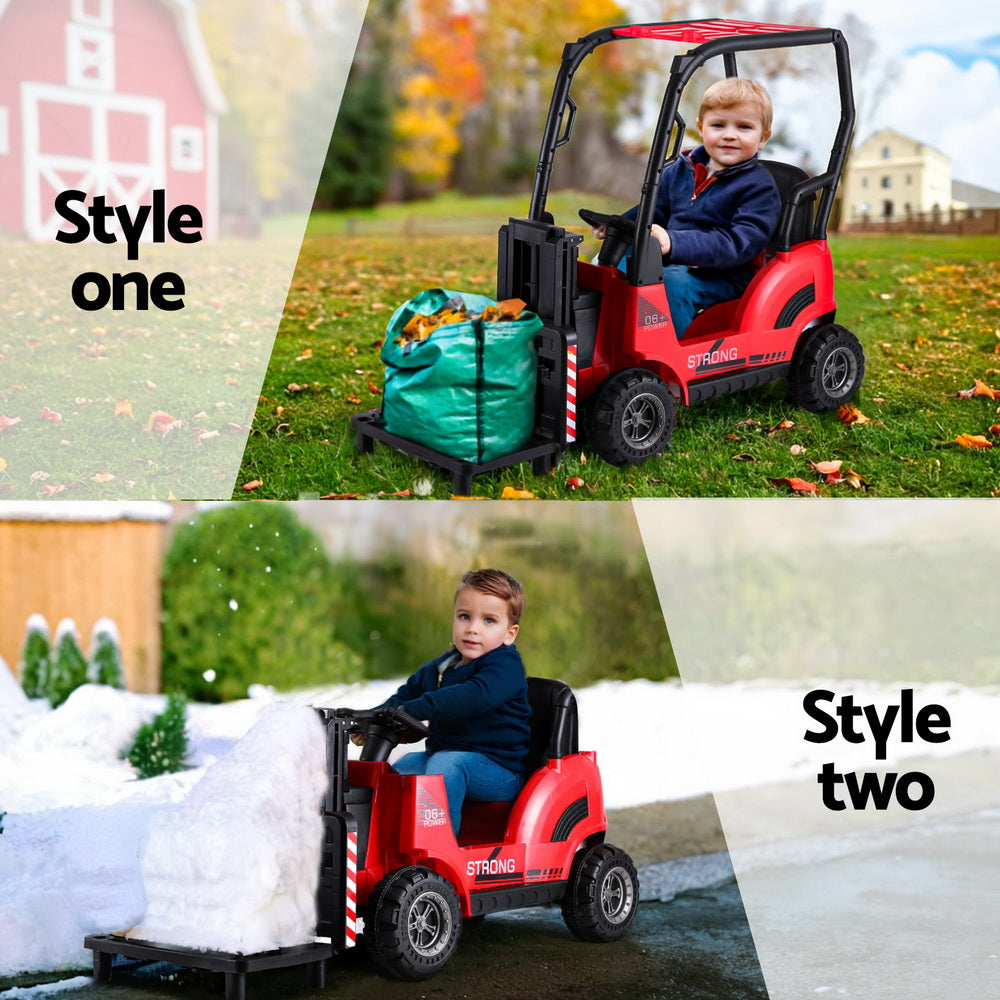 Ride-On Electric Forklift Loader 12V Red