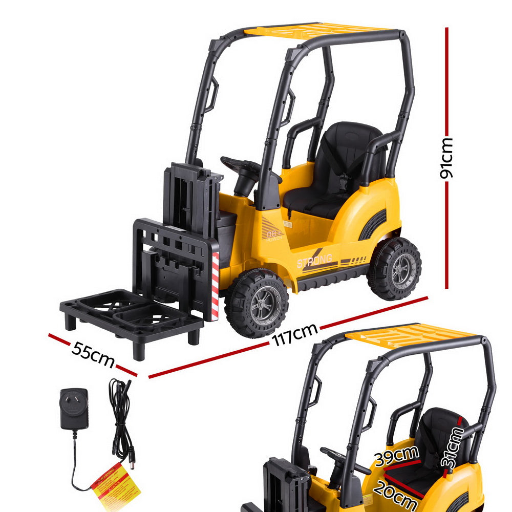 Ride-On Electric Forklift Loader 12V Yellow
