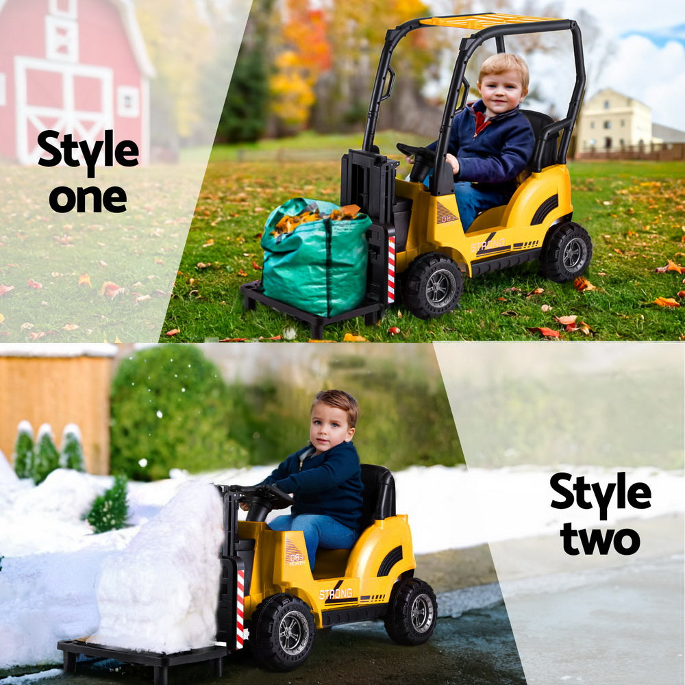 Ride-On Electric Forklift Loader 12V Yellow