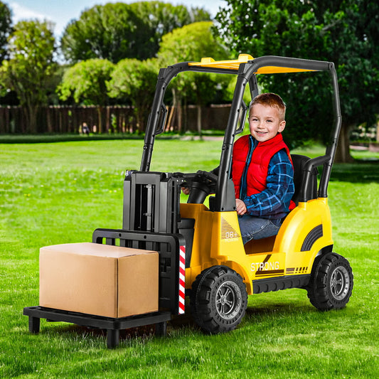 Ride-On Electric Forklift Loader 12V Yellow