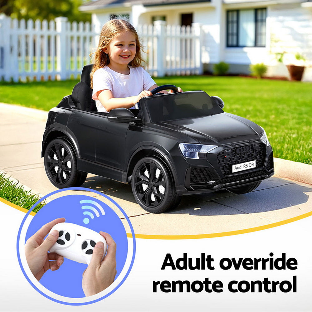 Kids Ride On Car Licensed RSQ8 Electric Toy Black Remote 12V Cars Black