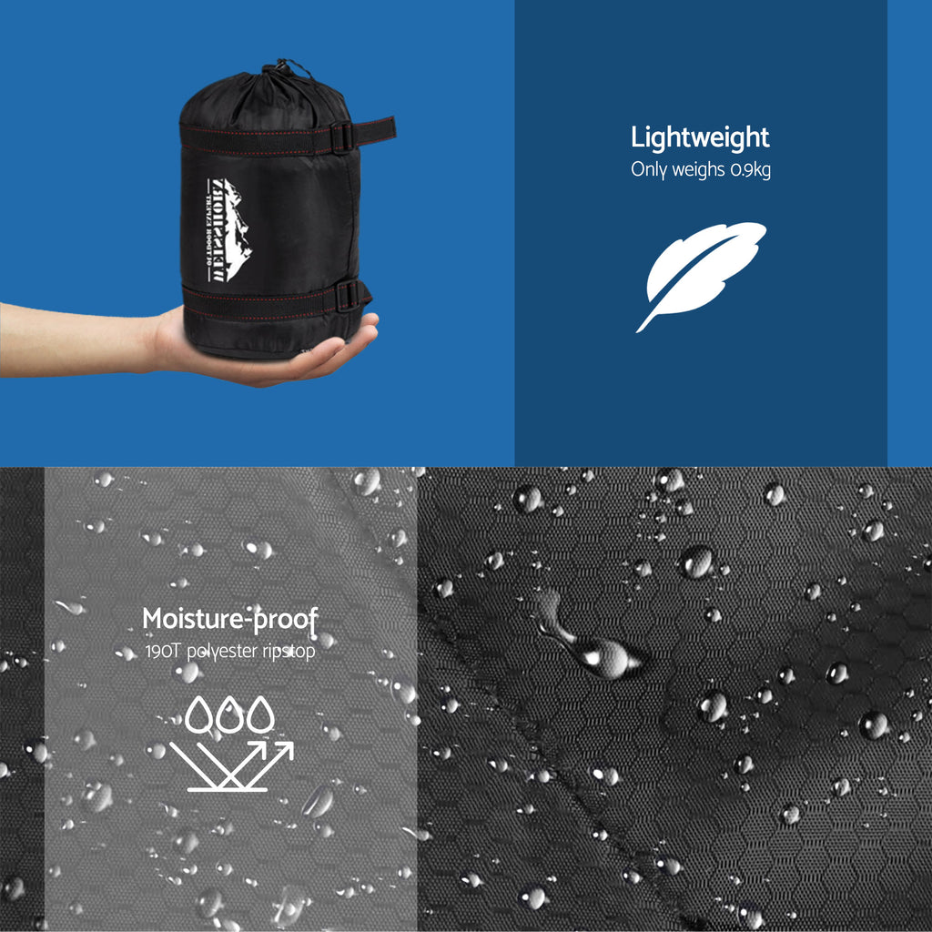 Weisshorn Sleeping Bag Set of 2 Single Thermal Camping Hiking Tent 0℃