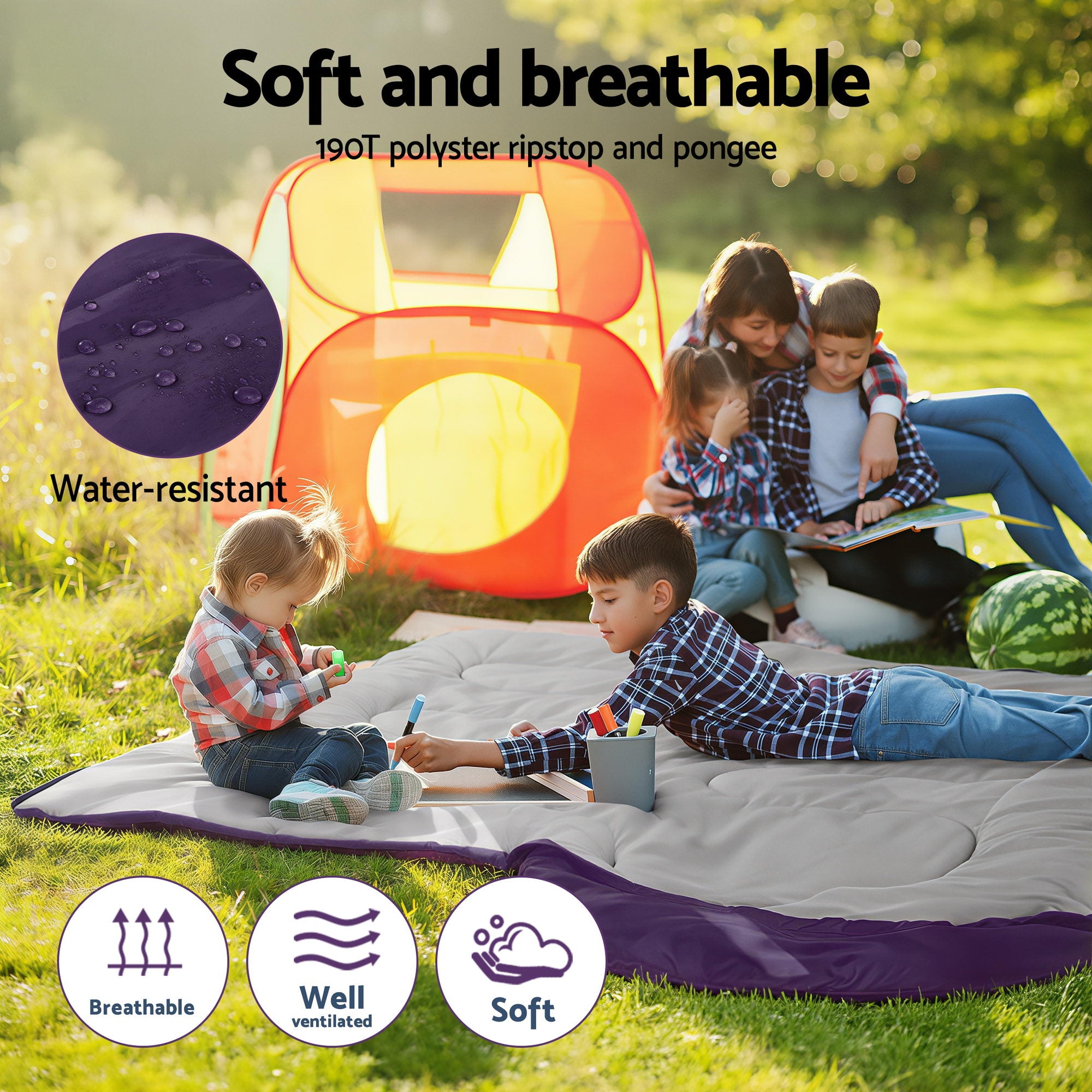 Weisshorn Sleeping Bag Single 213cm Thermal Camping Hiking Pink