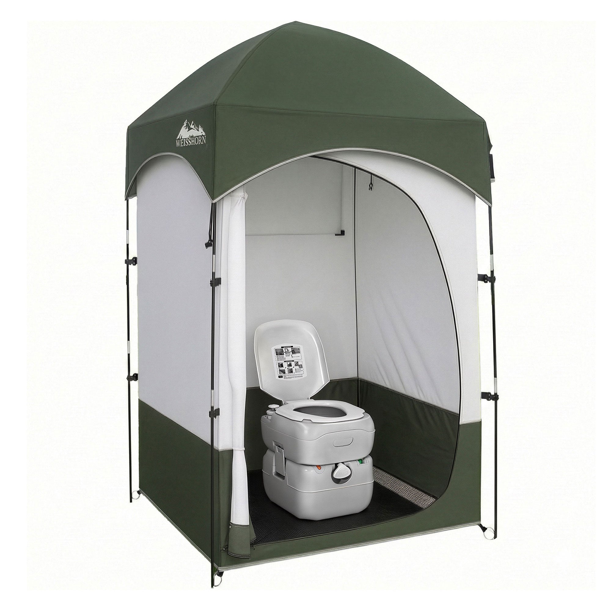 Weisshorn 22L Portable Camping Toilet Shower Tent Changing Room Outdoor Loo Set