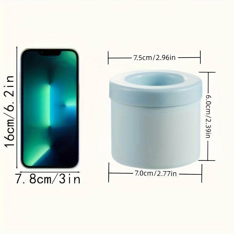 1 pc blue Silicone Ice Cube Cup – Freezable & Reusable Ice Maker, Perfect for Home, Bar, Pub, Club, and Outdoor Summer Drinks in Light Blue, Ideal for Cocktails and Fresh Fruit Infusions