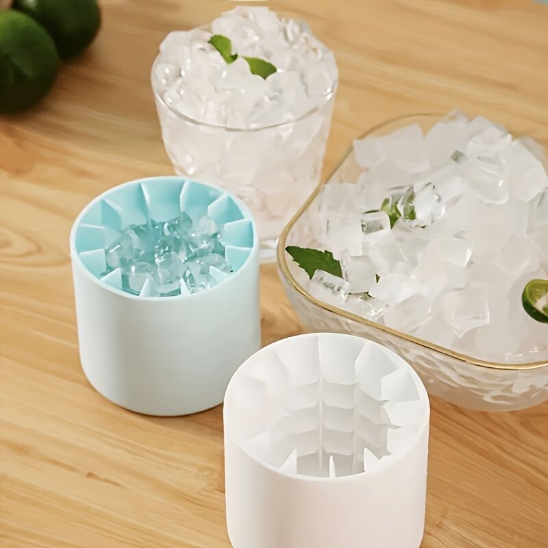 1 pc pink Silicone Ice Cube Cup – Freezable & Reusable Ice Maker, Perfect for Home, Bar, Pub, Club, and Outdoor Summer Drinks in Light Blue, Ideal for Cocktails and Fresh Fruit Infusions