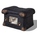 Pet Urn for Dogs and Cats Ashes,Photo Frame Handmade Cremation Urn,Memorial Keepsake for Loss of Pets - Black - Size 18.5*14cm