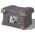 Pet Urn for Dogs and Cats Ashes,Photo Frame Handmade Cremation Urn,Memorial Keepsake for Loss of Pets - Black - Size 18.5*14cm