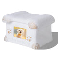 Pet Urn for Dogs and Cats Ashes,Photo Frame Handmade Cremation Urn,Memorial Keepsake for Loss of Pets - White - Size 18.5*14cm
